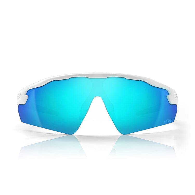 SafeStyle Phantoms Matte White Frame Reflectors Blue Lens