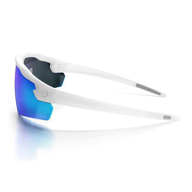 SafeStyle Phantoms Matte White Frame Reflectors Blue Lens
