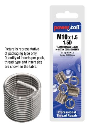 Bordo PowerCoil® Metric Coarse Wire Thread Inserts | 10 Pack