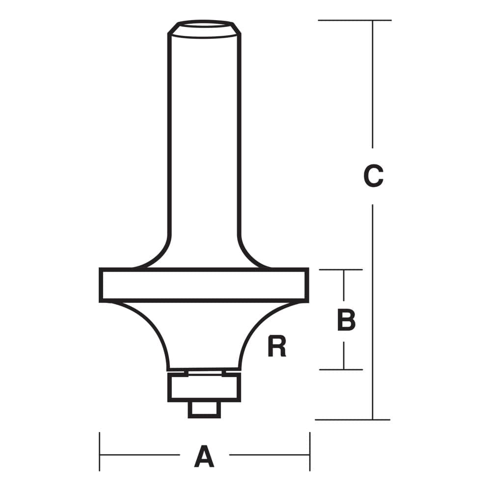 Carbitool Diamond Coated Rounding Over Router Bits