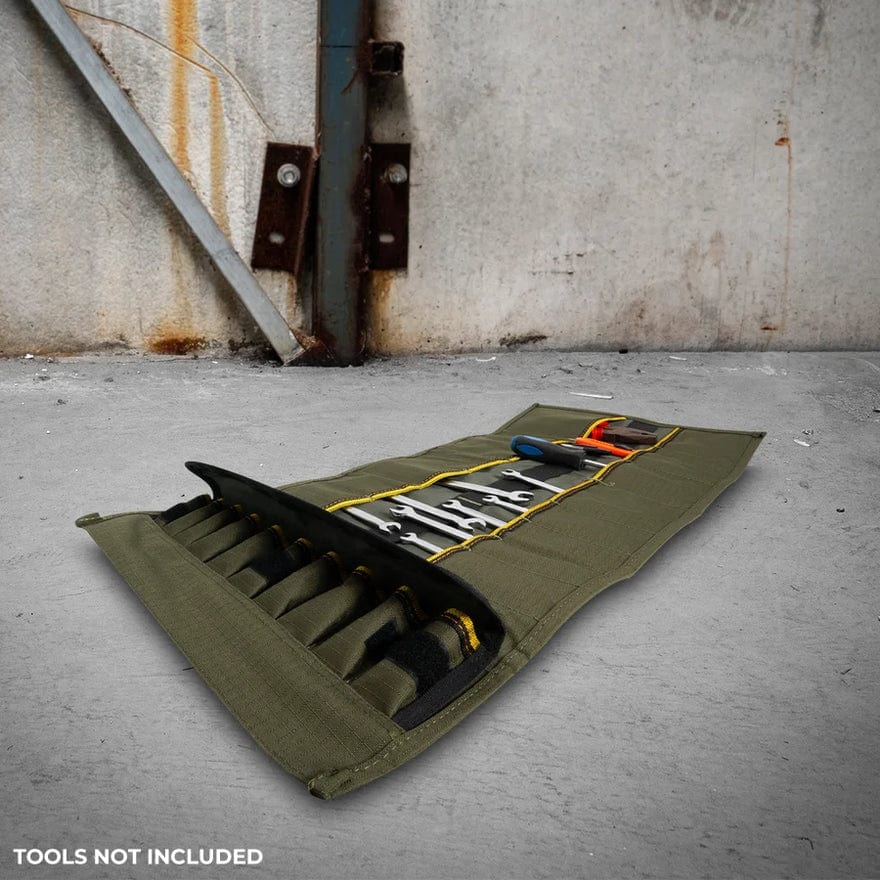 710 X 370mm Canvas Tool Roll Green RX03B002 by Rugged Xtremes