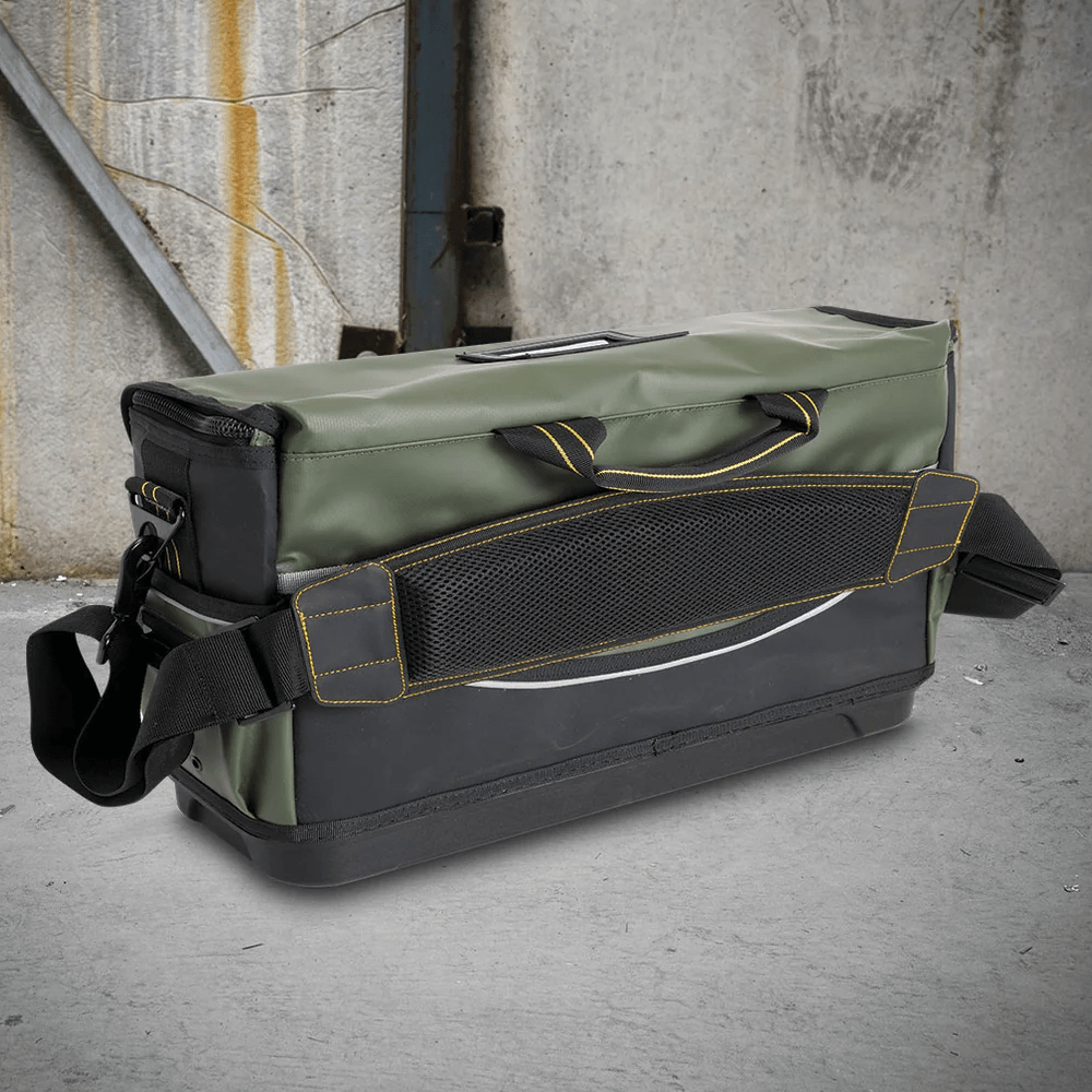 Large Deluxe PVC Hard Base Tool Bag RX05I118PVCGR by Rugged Xtremes