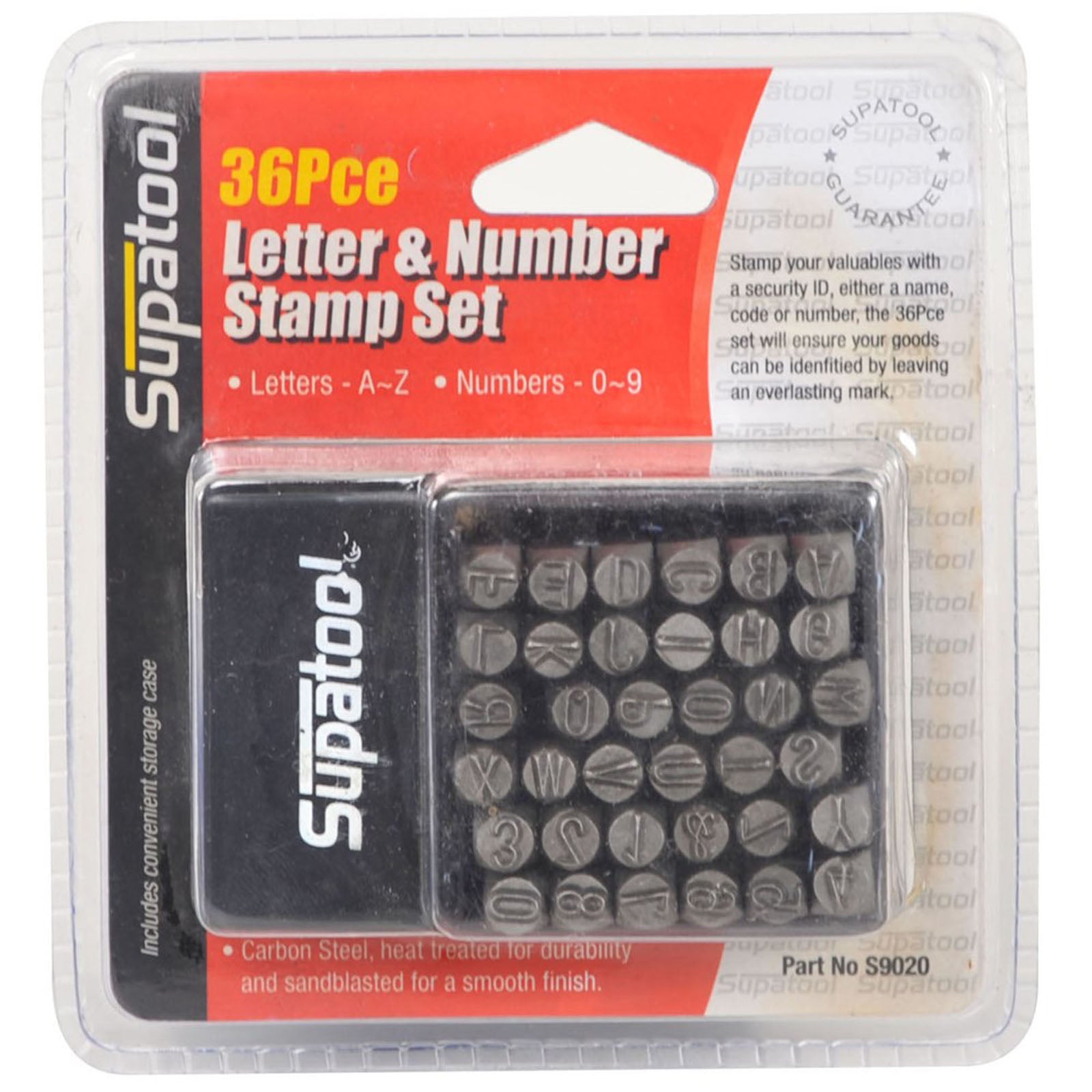 Supatool Letter & Number Stamp Set | 36 Piece
