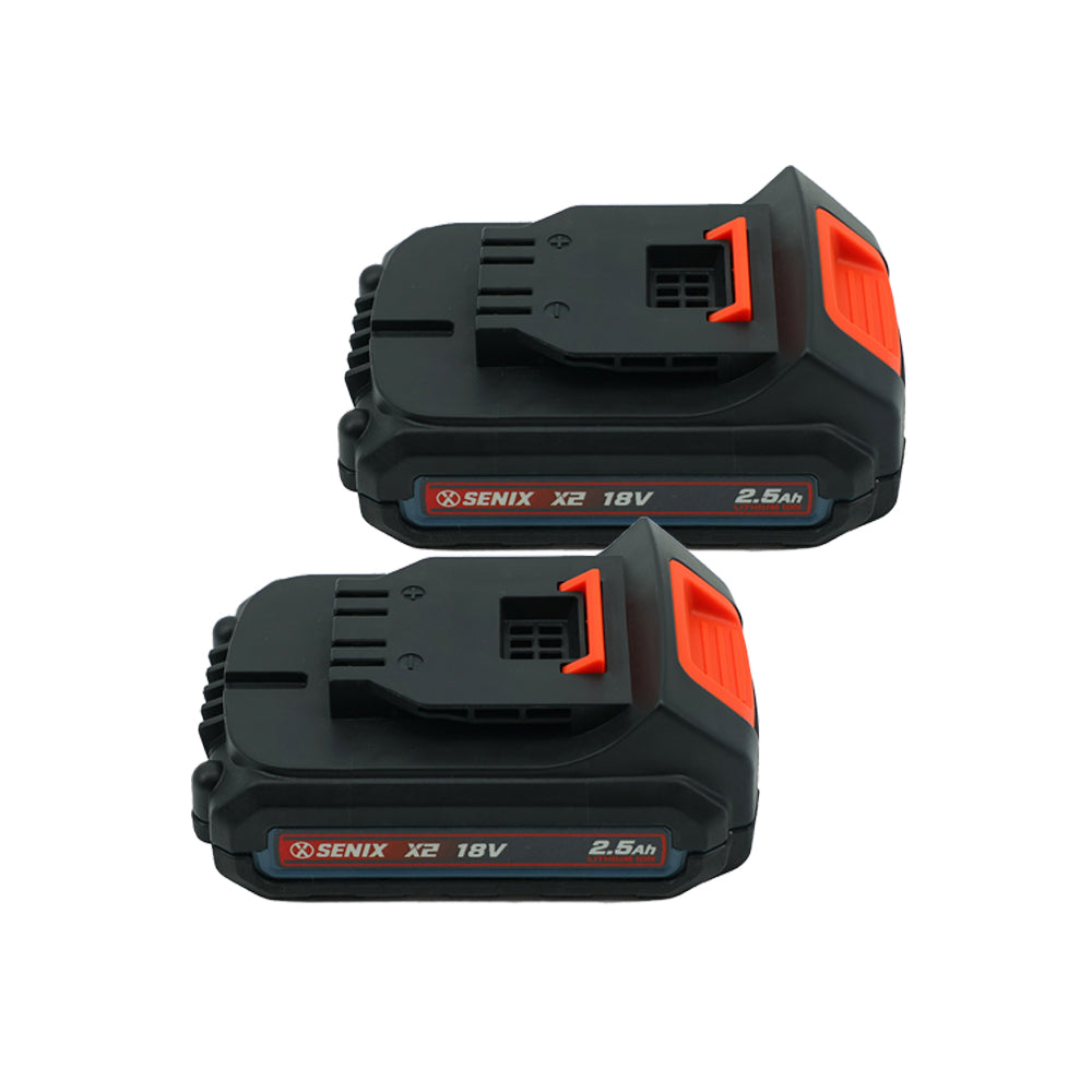 SENIX X2 18V 2.5Ah Battery Twin Pack B25X2 - 12