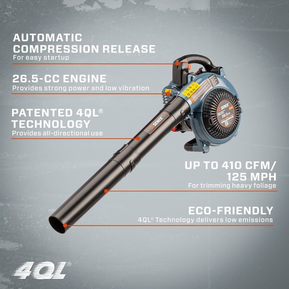 SENIX 4QL® 26.5cc 4-Stroke Petrol Blower BL4QL-L-EU - 3