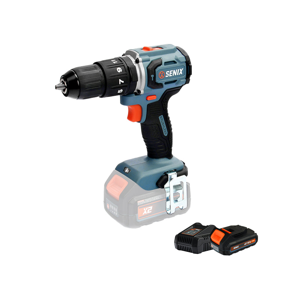 SENIX X2 18V Brushless 60Nm Hammer Drill Kit PDHX2-M2-EU - 2