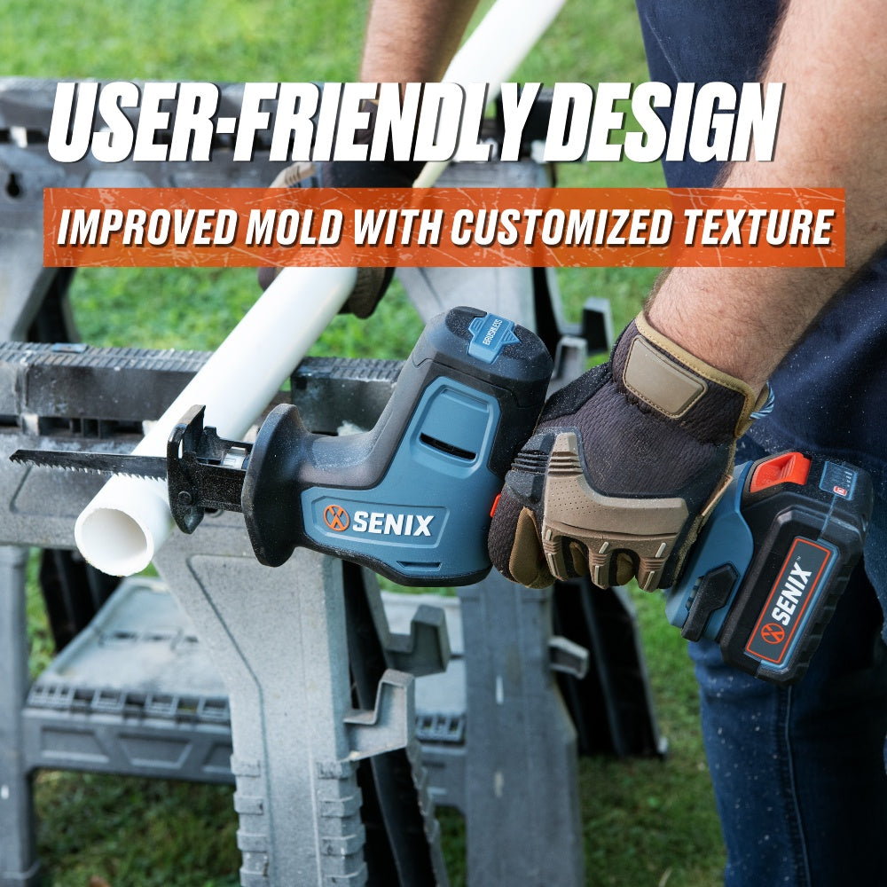 SENIX X2 18V Brushless 22mm Compact Reciprocating Saw Skin PSRX2-M2-EU-0 - 2