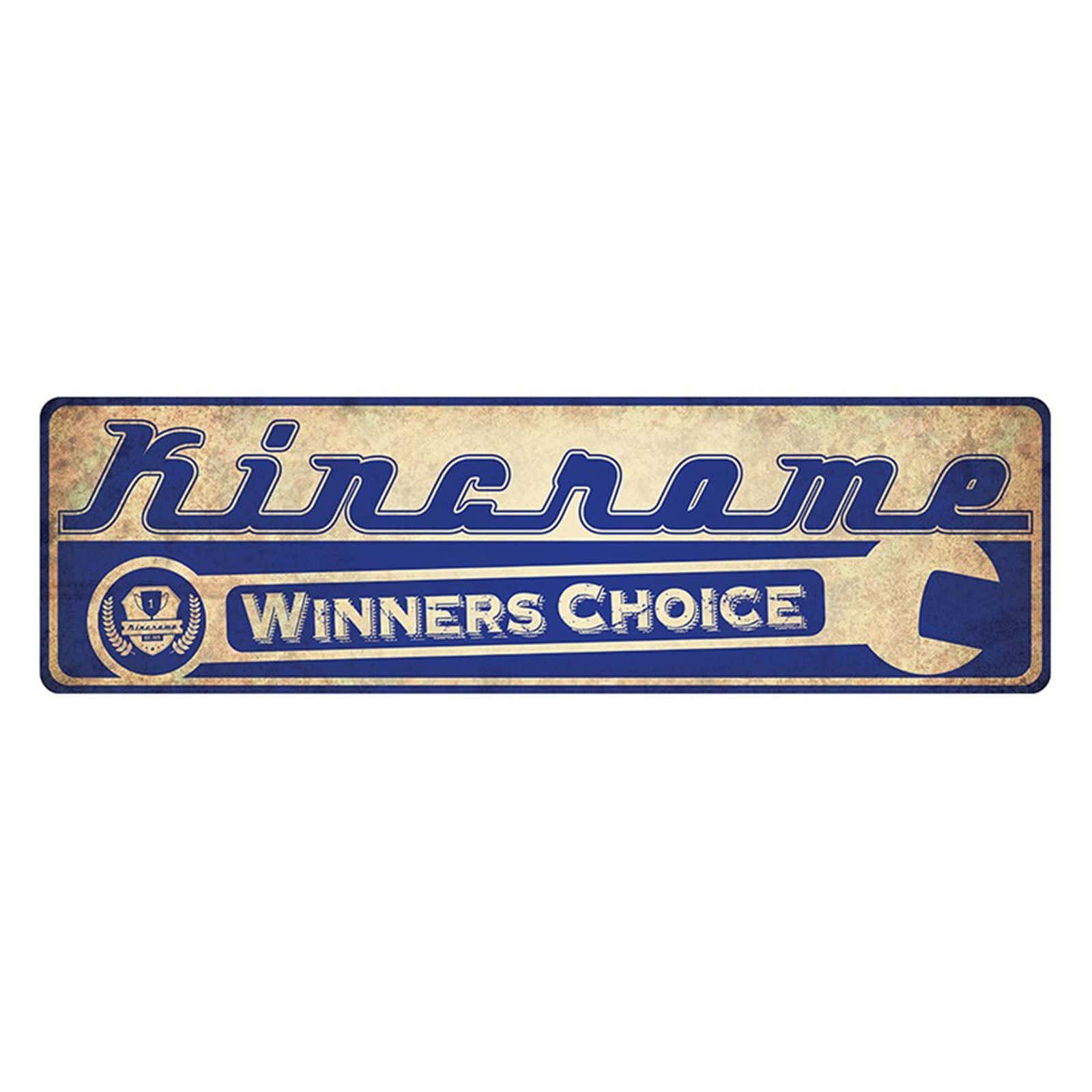 Kincrome Retro 'Winners Choice' Vintage Metal Printed Workshop Sign SIGN04