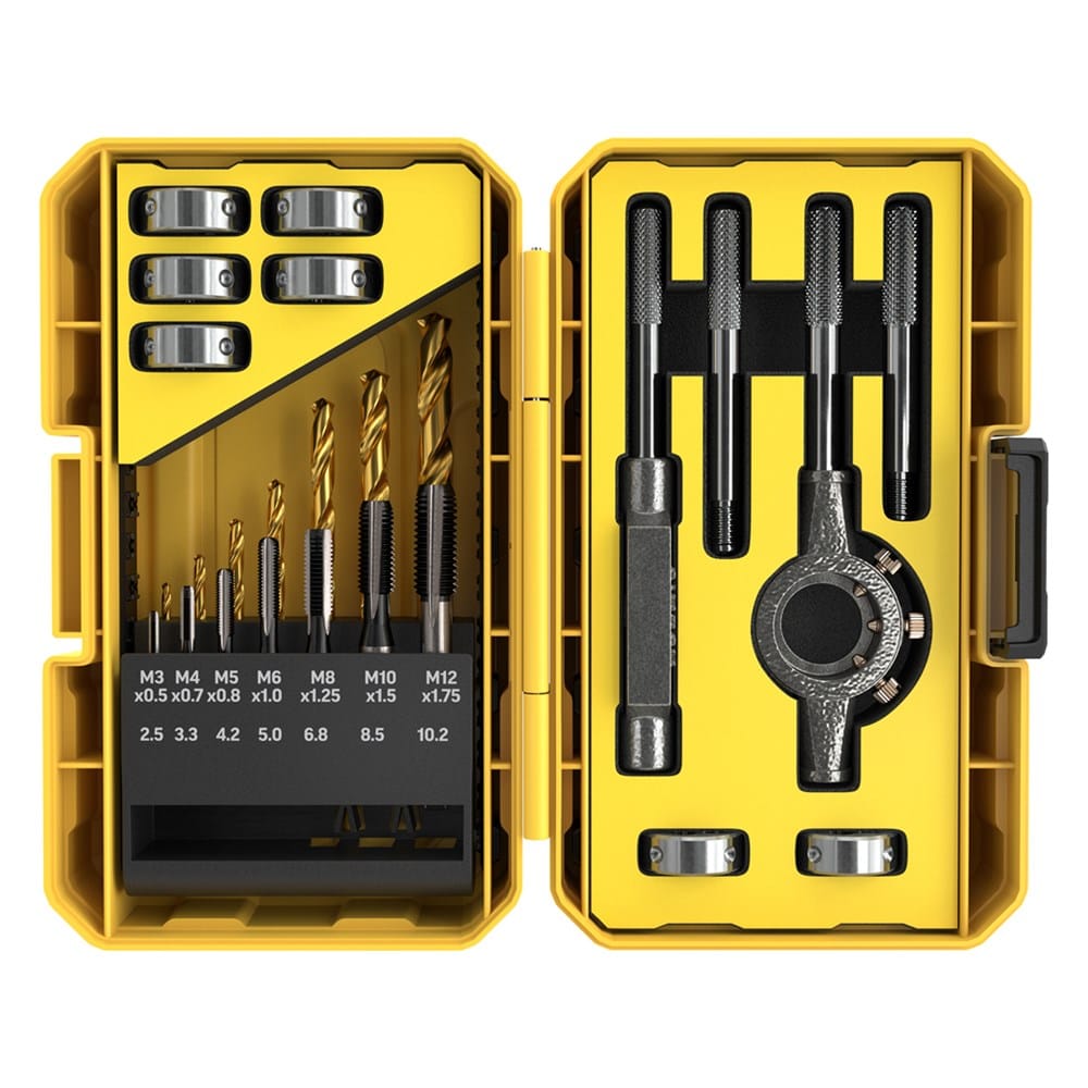 Alpha 23Pce Metric Drill, Tap and Die M3-M12 Tuffbox Pro Set SM23DTDTP-B