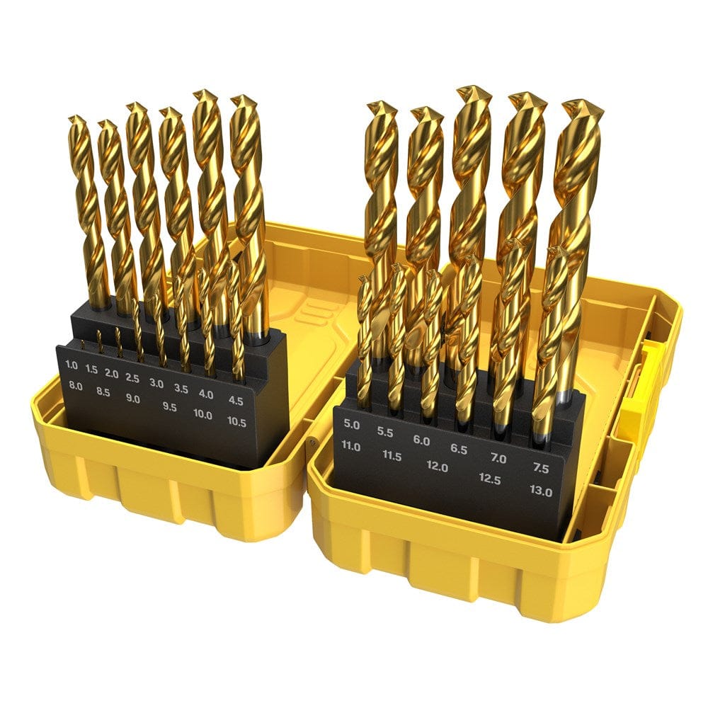 Alpha 25Pce Gold Series Metric Reduced Shank Tuffbox Pro Drill Set SM25RTP