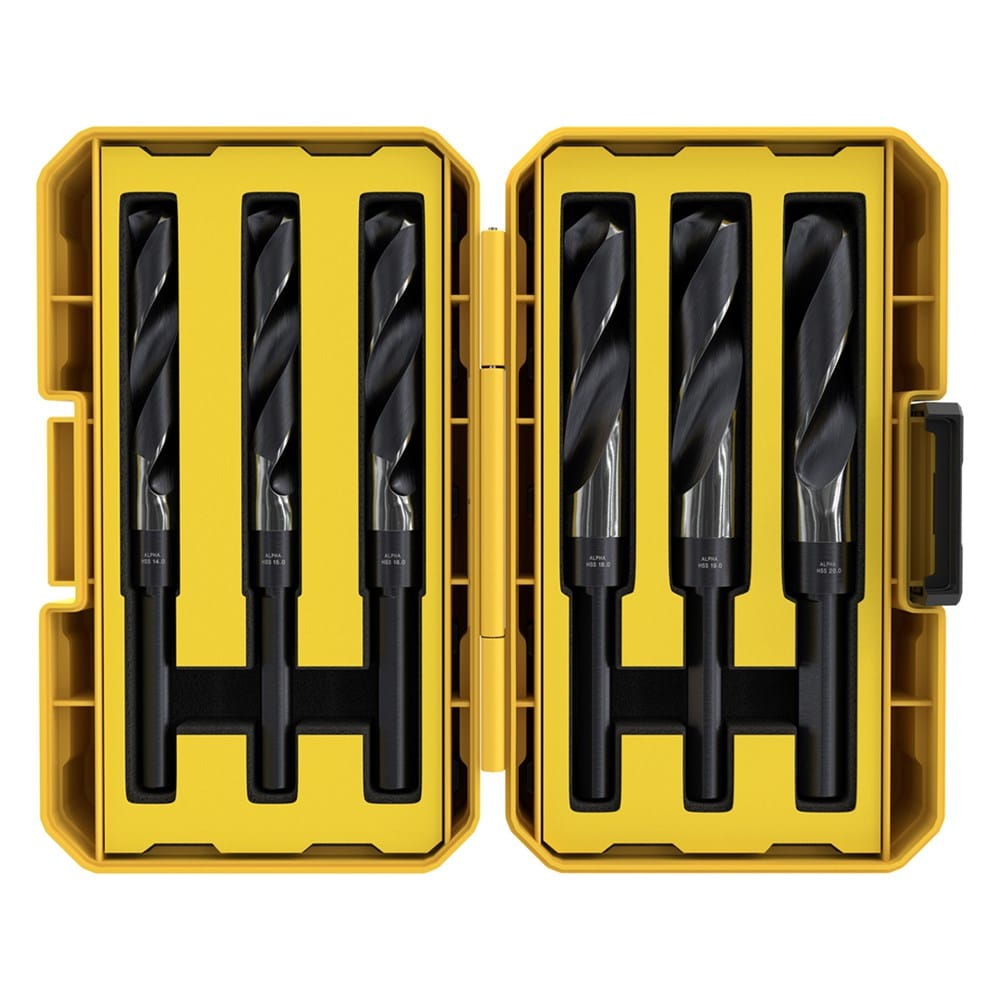 Alpha 6Pce Reduced Shank Metric Tuffbox Pro Drill Set SM6RTP-B