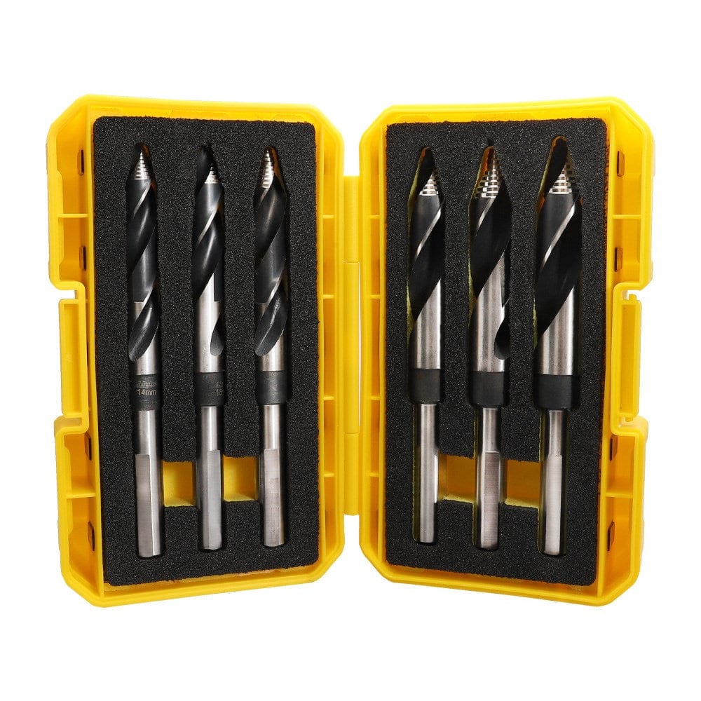 Alpha 6Pce Onsite Plus Reduced Shank Tuffbox Pro Drill Set SM6STRTP-B