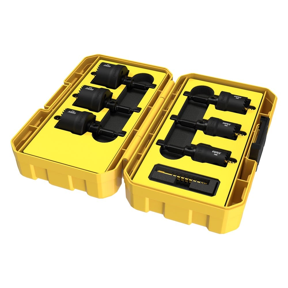 Alpha 7Pce Impact Thin Metal Tuffbox Pro Holesaw Set SM7HSFTP