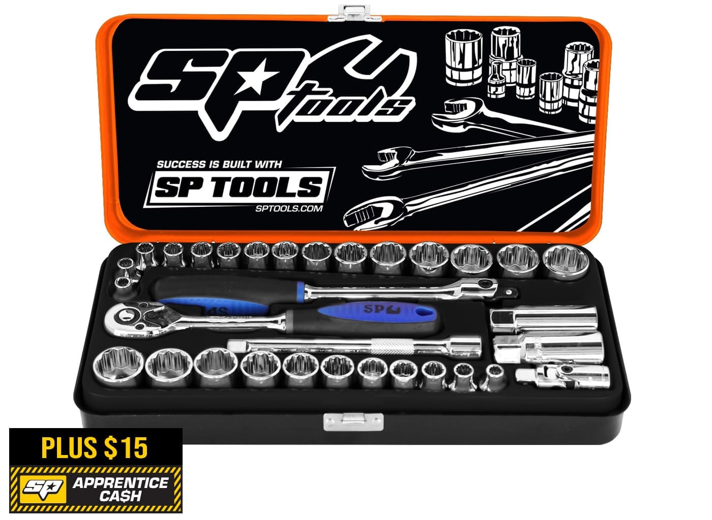 3/8"Drive Socket Set Metric/SAE, 32Pce - SP20200 by SP Tools