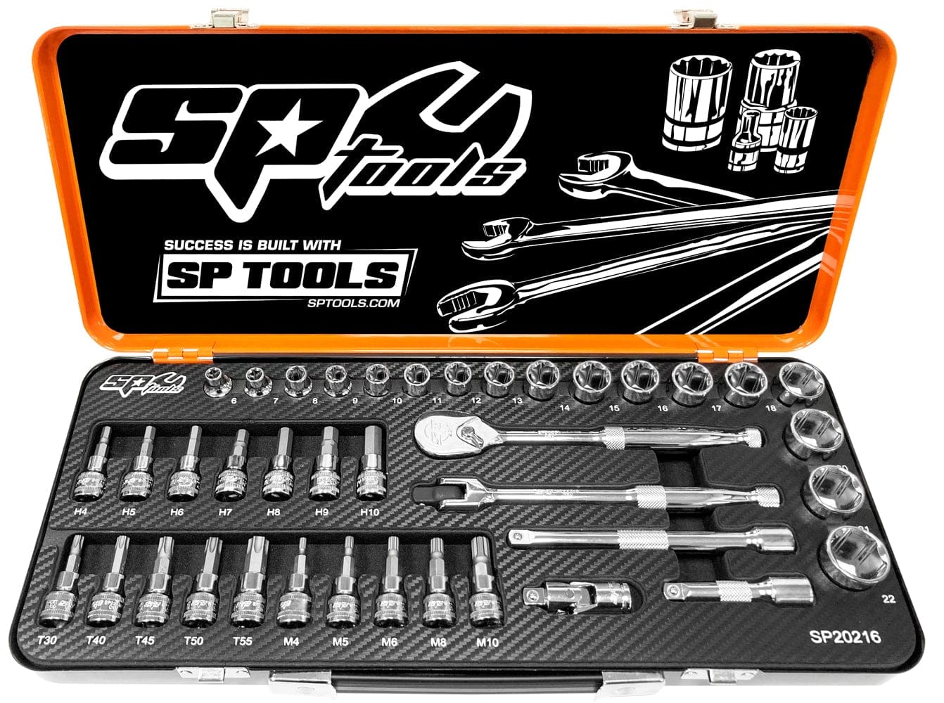 3/8" Drive Socket Set Metric, Inhex, Torx & Spline 39Pce - SP20216 by SP Tools