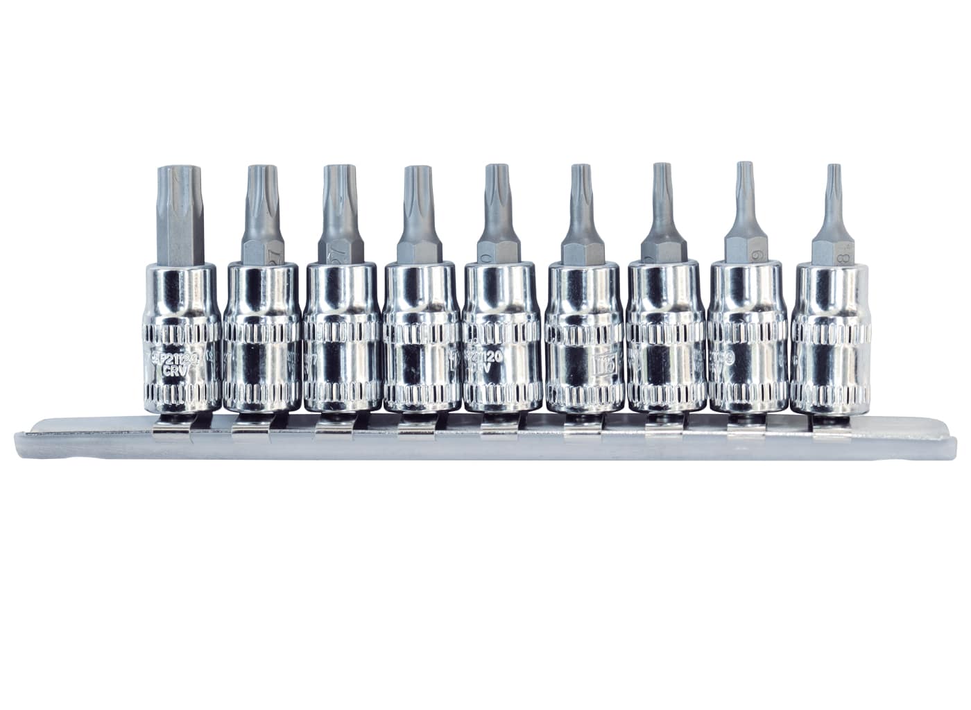 1/4" Drive Socket Rail Set, 9Pce, TORX - SP20445 by SP Tools