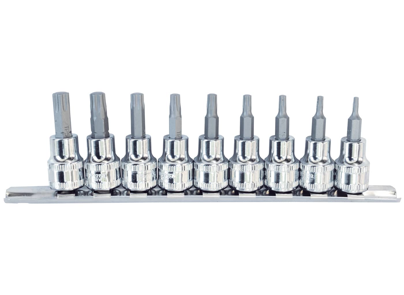 3/8"Drive Socket Rail Set 9Pce TORX Plus - SP20450 by SP Tools