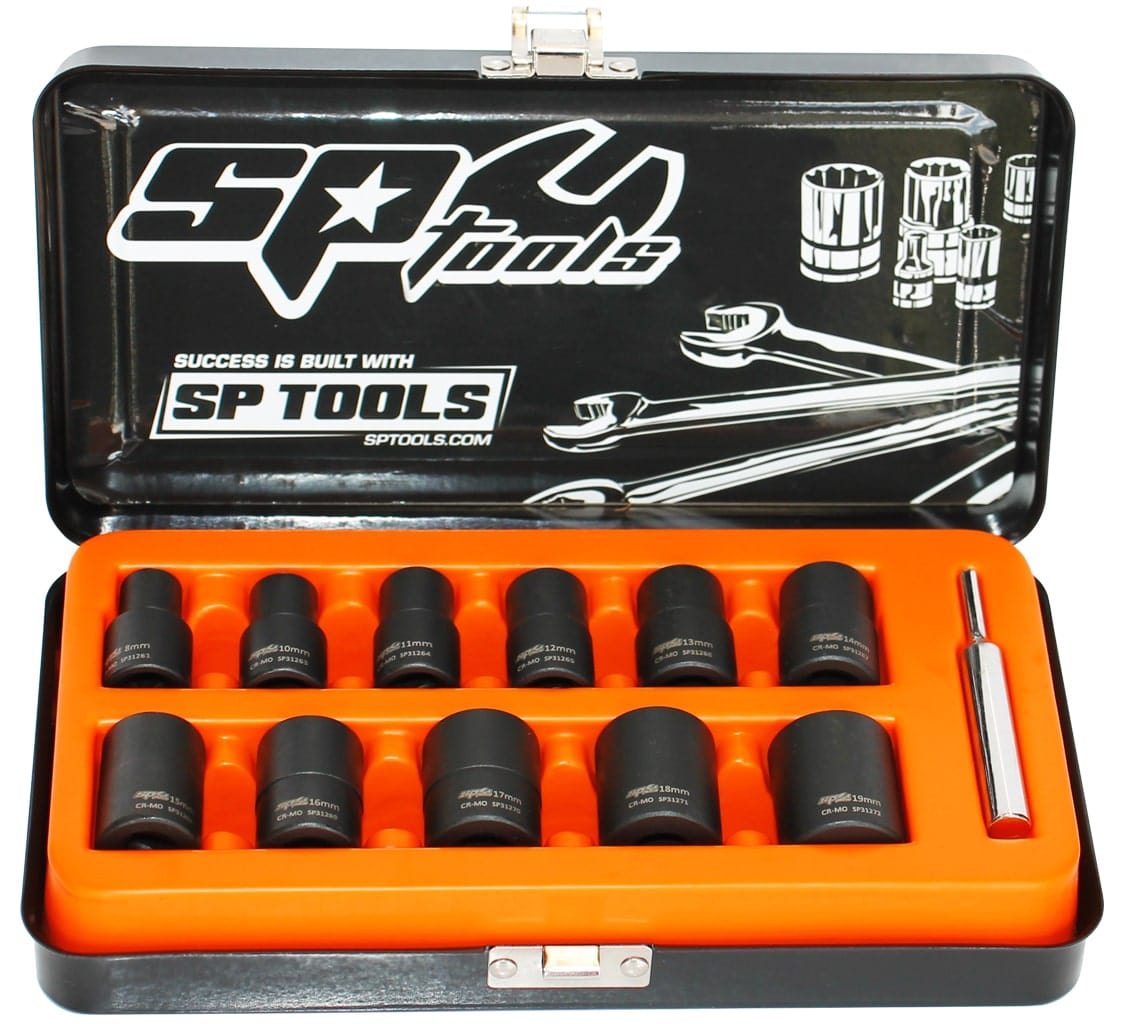 12Pce 3/8"Drive Impact Twist Socket Set Metric SP31260 by SP Tools