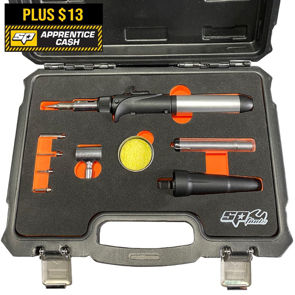 Self-Ignition Professional Gas Soldering/Torch Kit + Heat Shrink Function - SP32290 by SP Tools