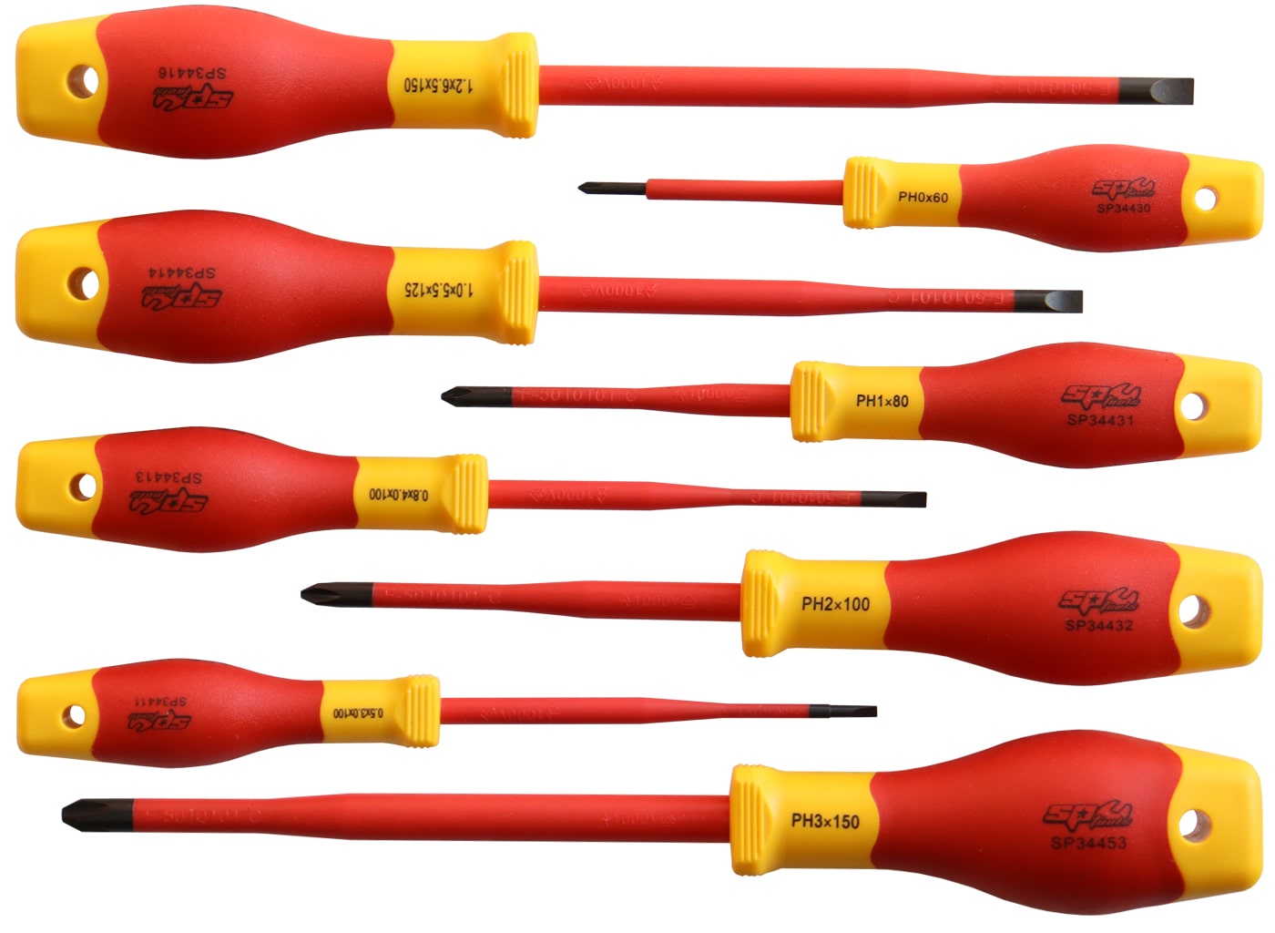 VDE Insulated Electrical Screwdriver Set 8Pce - SP34041 by SP Tools