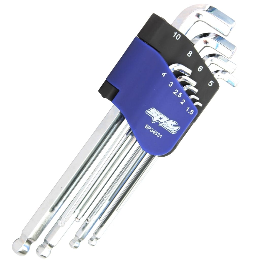 Ball Drive HEX Key Set Stubby Metric Colour Coded 9Pce - SP34531 by SP Tools