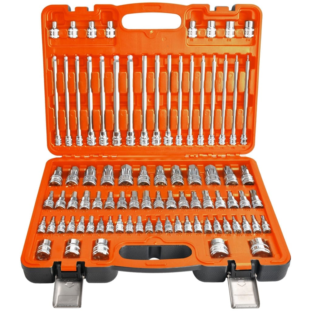 1/4" Drive, 3/8" Drive & 1/2" Drive Socket Bit Set Hex & Torx Metric/Sae 84Pce - SP39625 by SP Tools