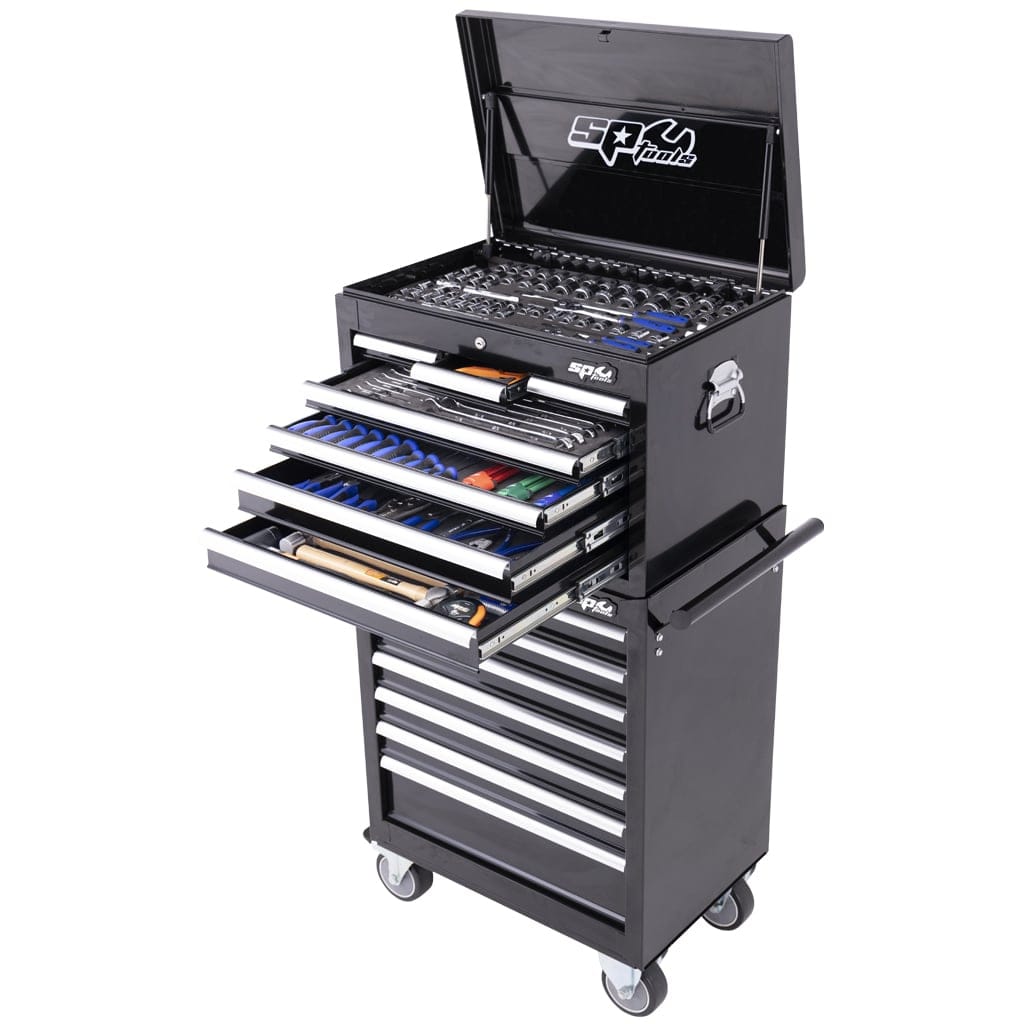 SP Tools Custom Series Tool Kit 244Pce Workshop Metric / SAE - Black / Chrome SP50104