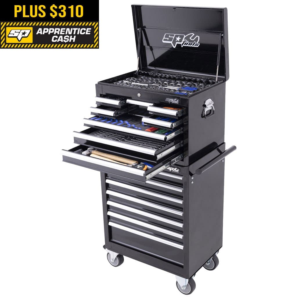 Custom Series Tool Kit 303Pce Metric/Sae Black/Crome - SP50105 by SP Tools