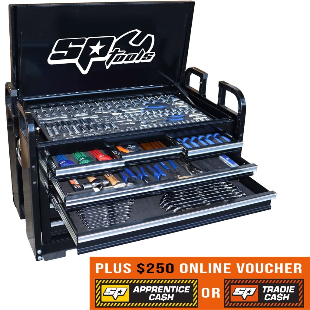 250Pce Black Field Service Tool Kit Metric & Imperial SP50118 by SP Tools