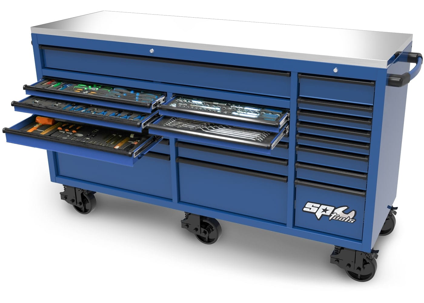 SP Tools USA Sumo Series 73" 465Pce Metric/SAE Roller Cabinet Tool Kit SP50825