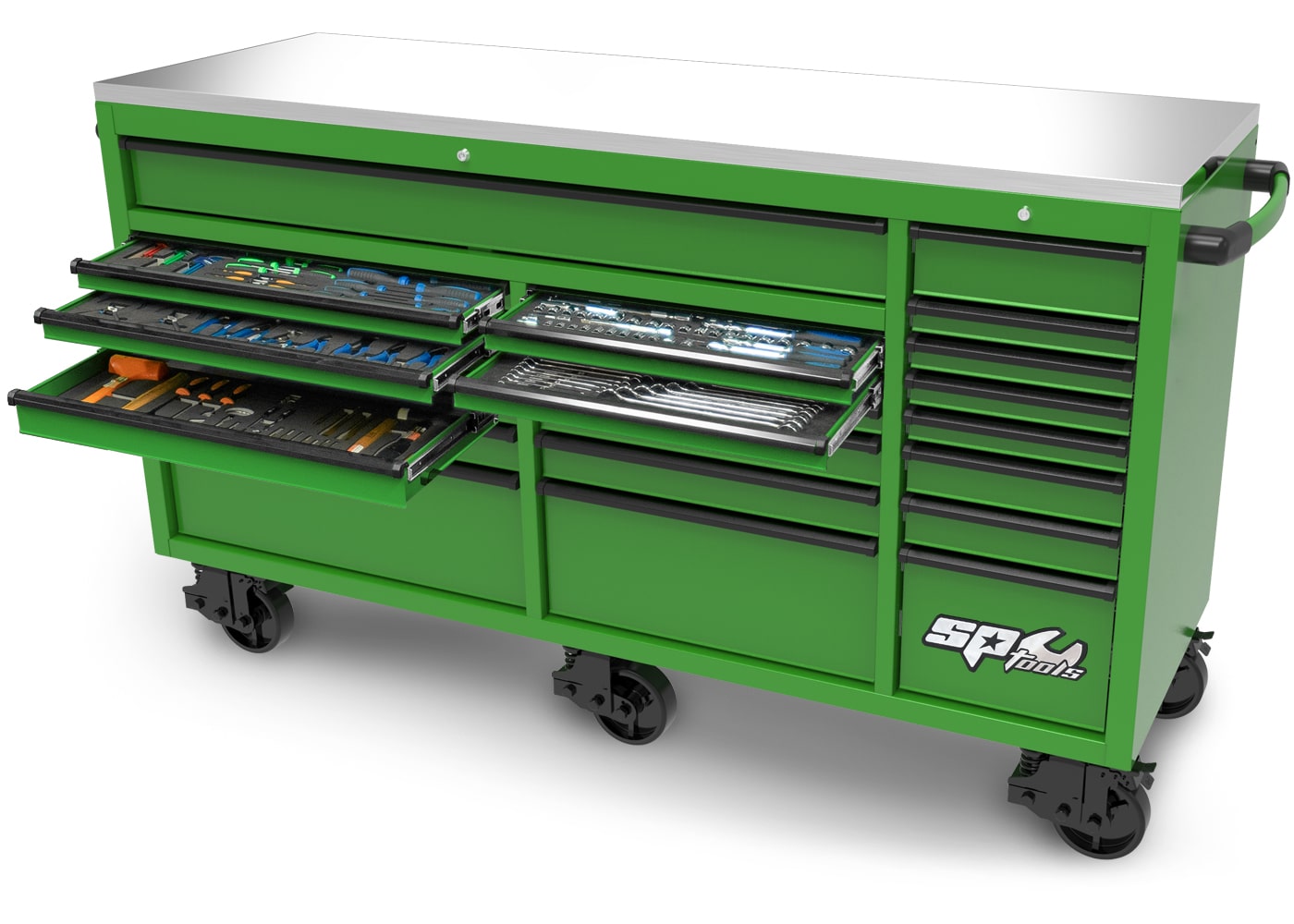 SP Tools USA Sumo Series 73" 465Pce Metric/SAE Roller Cabinet Tool Kit SP50825