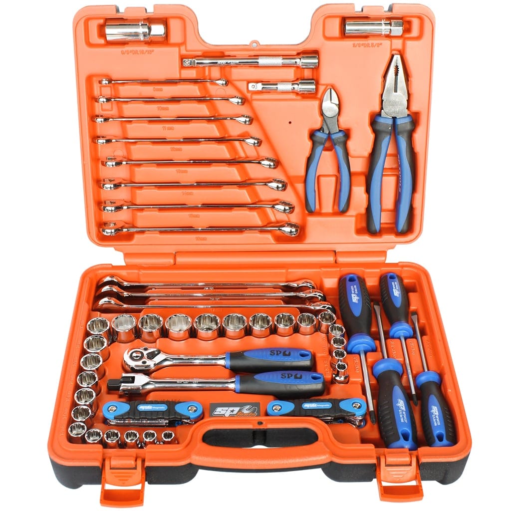 Tool Kit In X-Case - 3/8"Drive 65Pce Metric/Sae - SP51204 by SP Tools