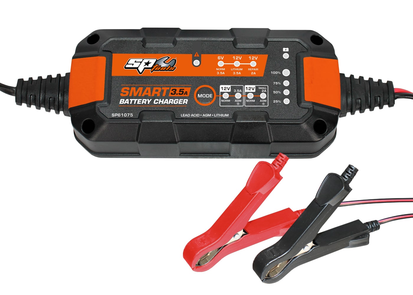 Smart Battery Charger 8 Stage Multi Volt 6 & 12V 3.5A - SP61075 by SP Tools