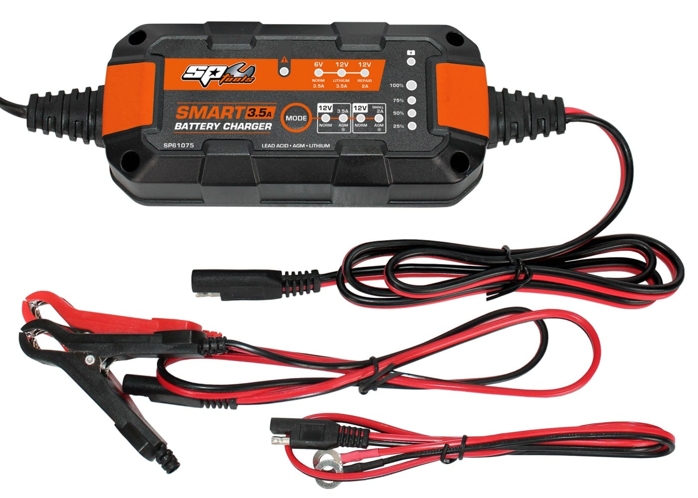 Smart Battery Charger 8 Stage Multi Volt 6 & 12V 3.5A - SP61075 by SP Tools