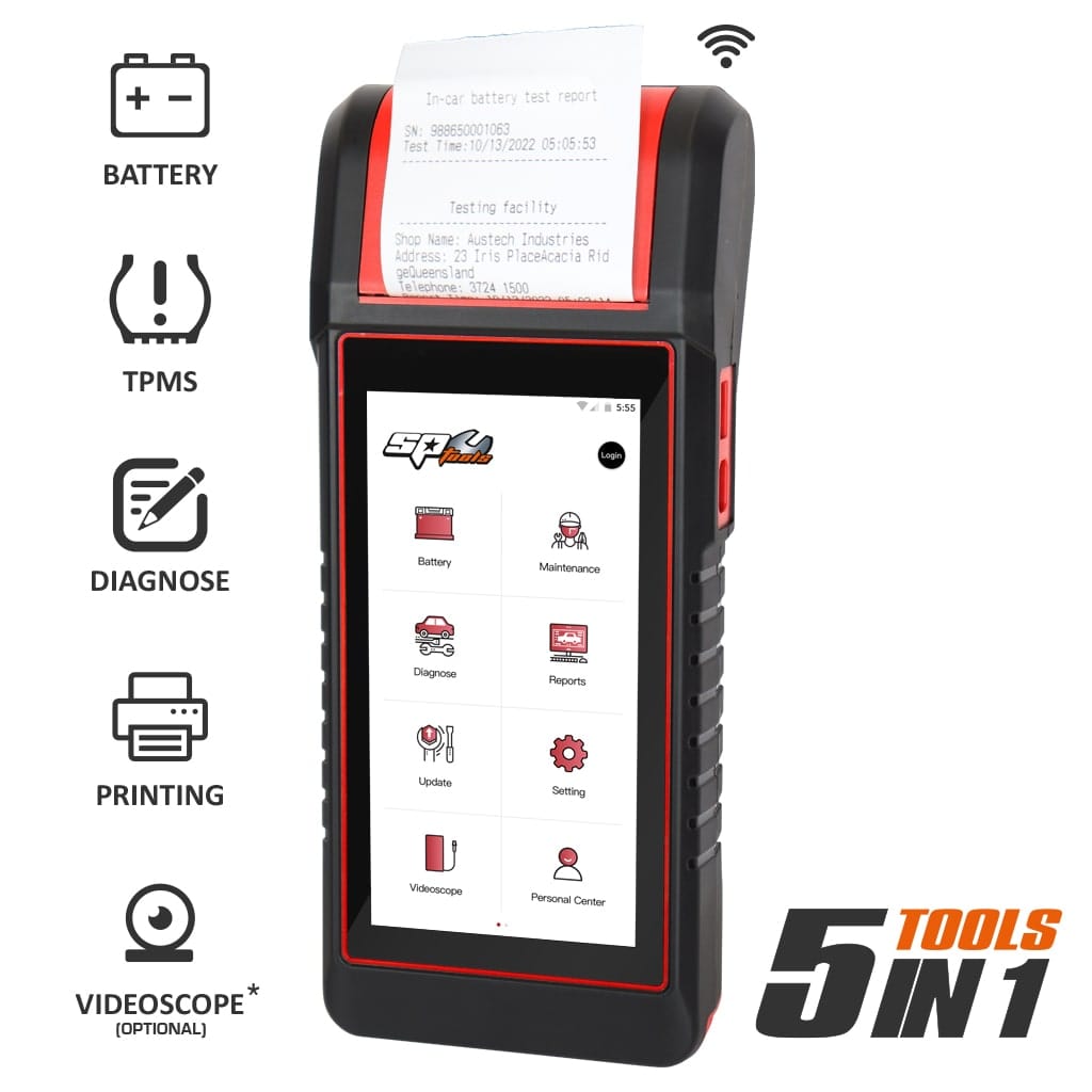 Multi-Function Smart Tool With Wifi & Built In Printer, 5 Tools in 1 - SP61170 by SP Tools