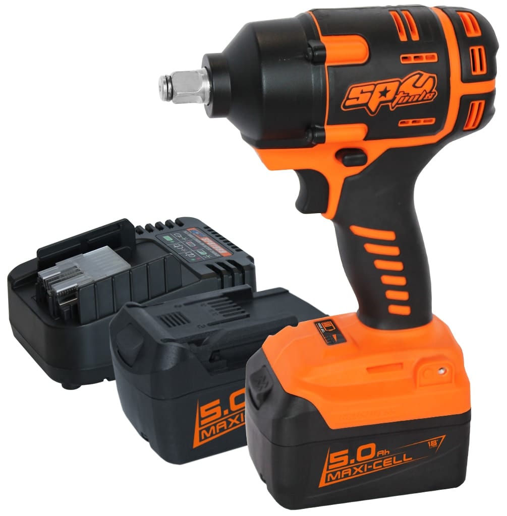 18V 1/2" Drive 5.0AH Brushless Impact Wrench Kit - SP81134 by SP Tools