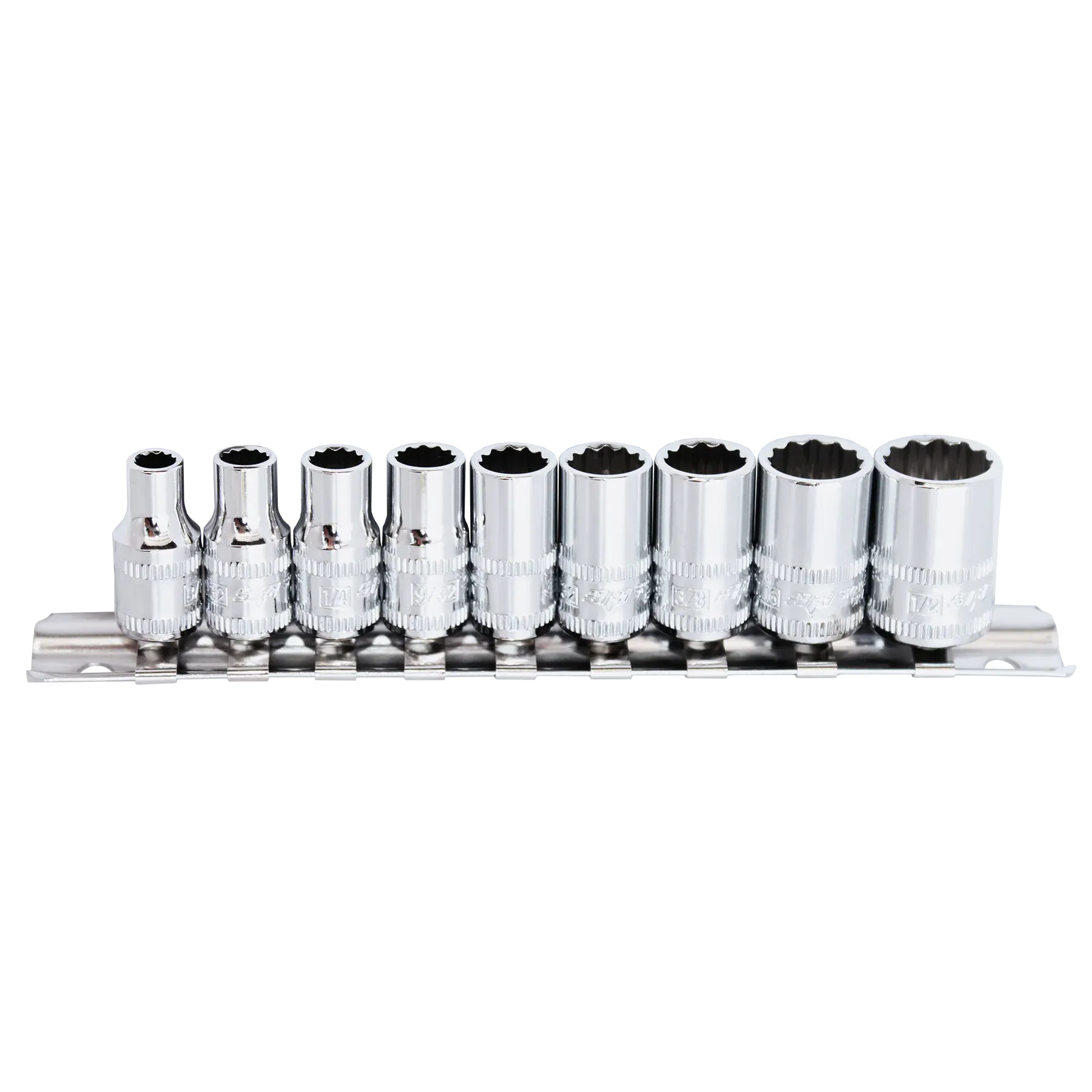 SP Tools 9Pce 1/4"Dr 12Pt SAE Socket Rail Set SP20131