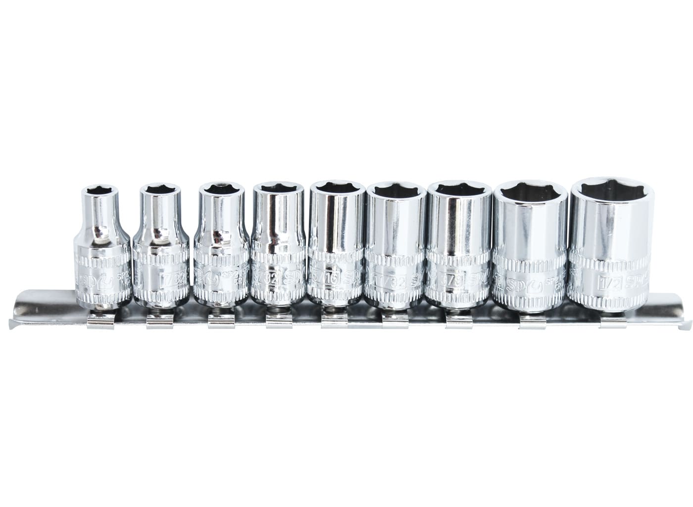 1/4" Drive Socket Rail Set 6Pt Sae 9Pce - SP20133 by SP Tools