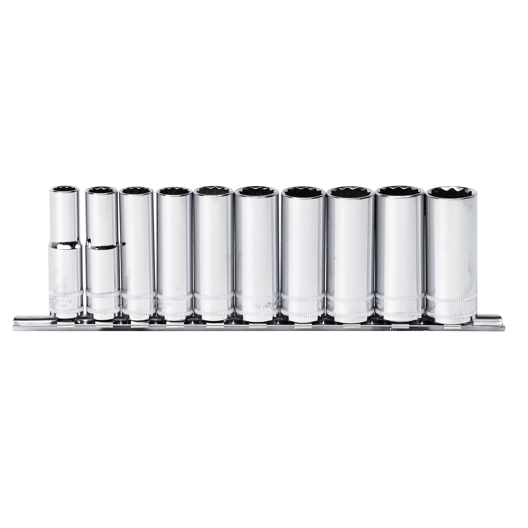 SP Tools 10Pce 3/8"Dr 12Pt Metric Deep Socket Rail Set SP20240