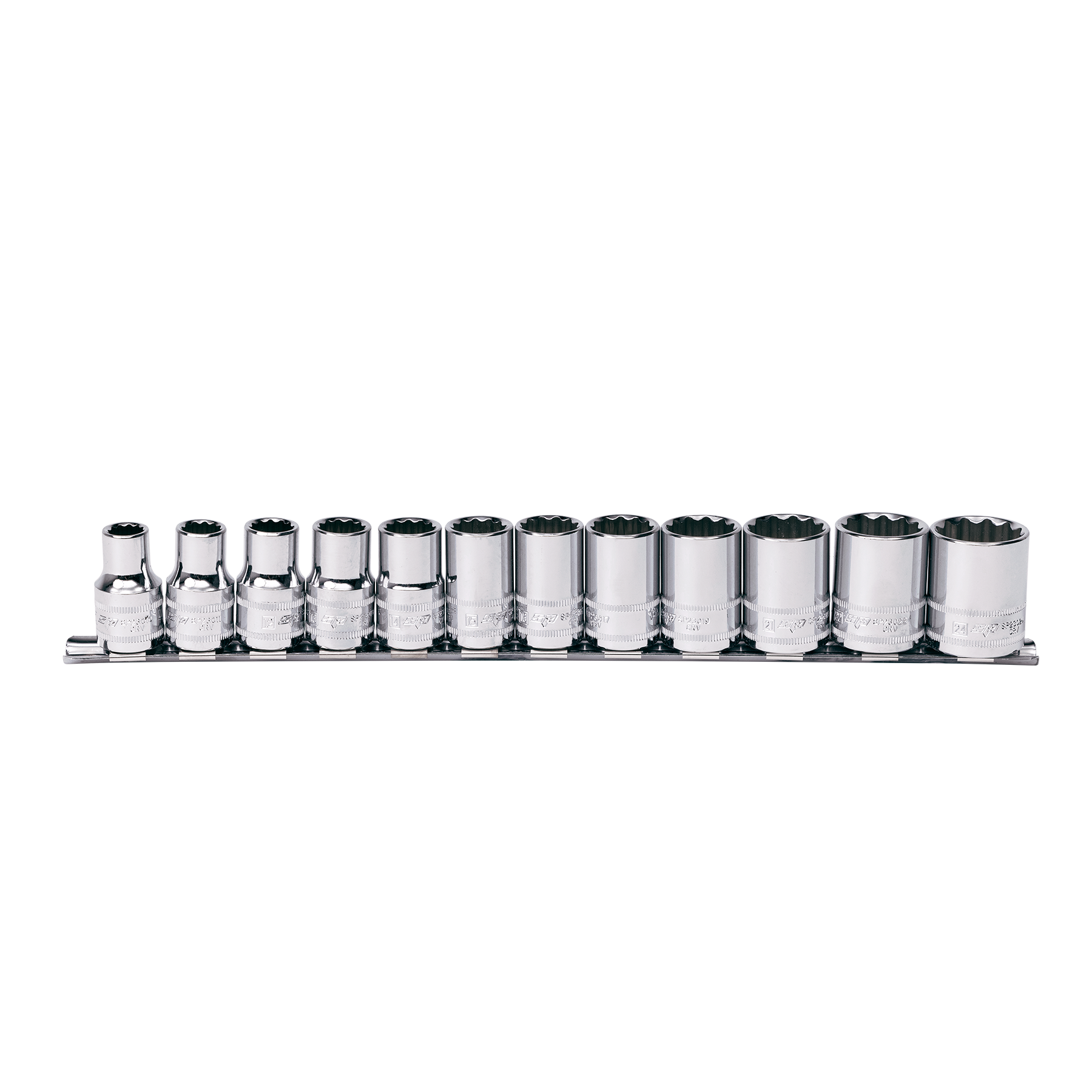 SP Tools 12Pce 1/2"Dr 12Pt Metric Socket Rail Set SP20330