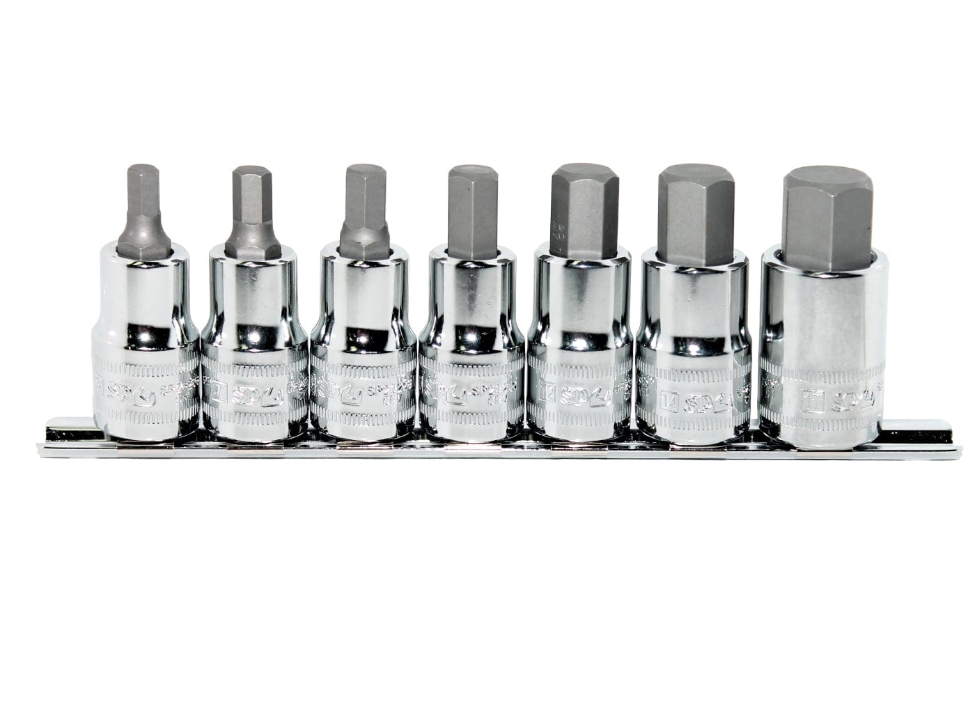 1/2"Drive INHEX Socket Rail Set 7Pce Metric - SP20561 by SP Tools
