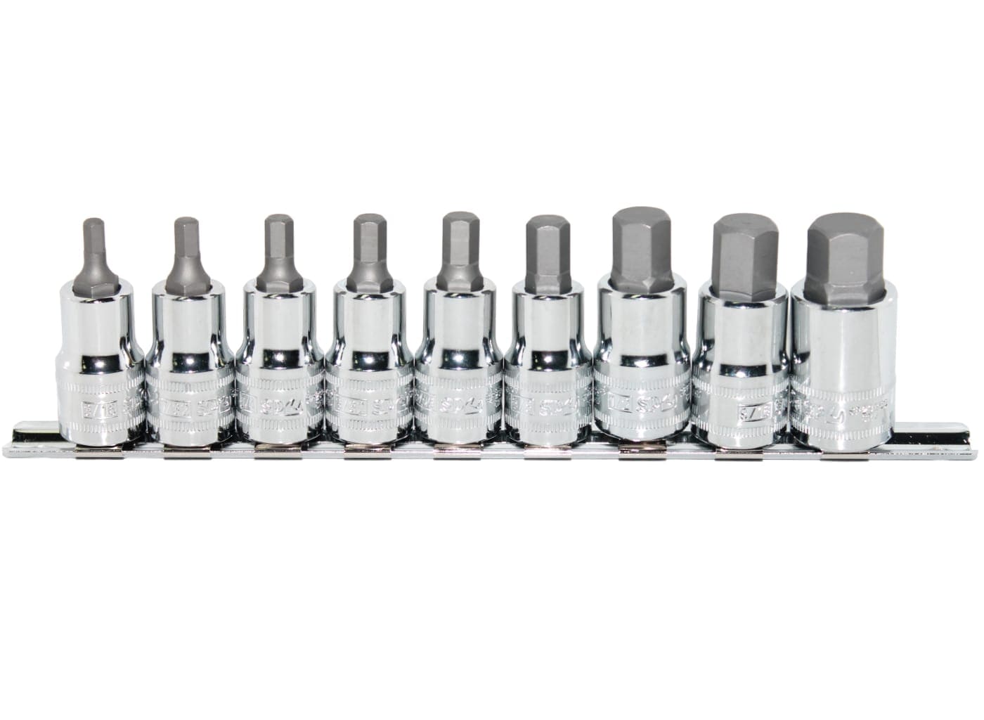 1/2"Drive INHEX Socket Rail Set 9Pce SAE - SP20563 by SP Tools