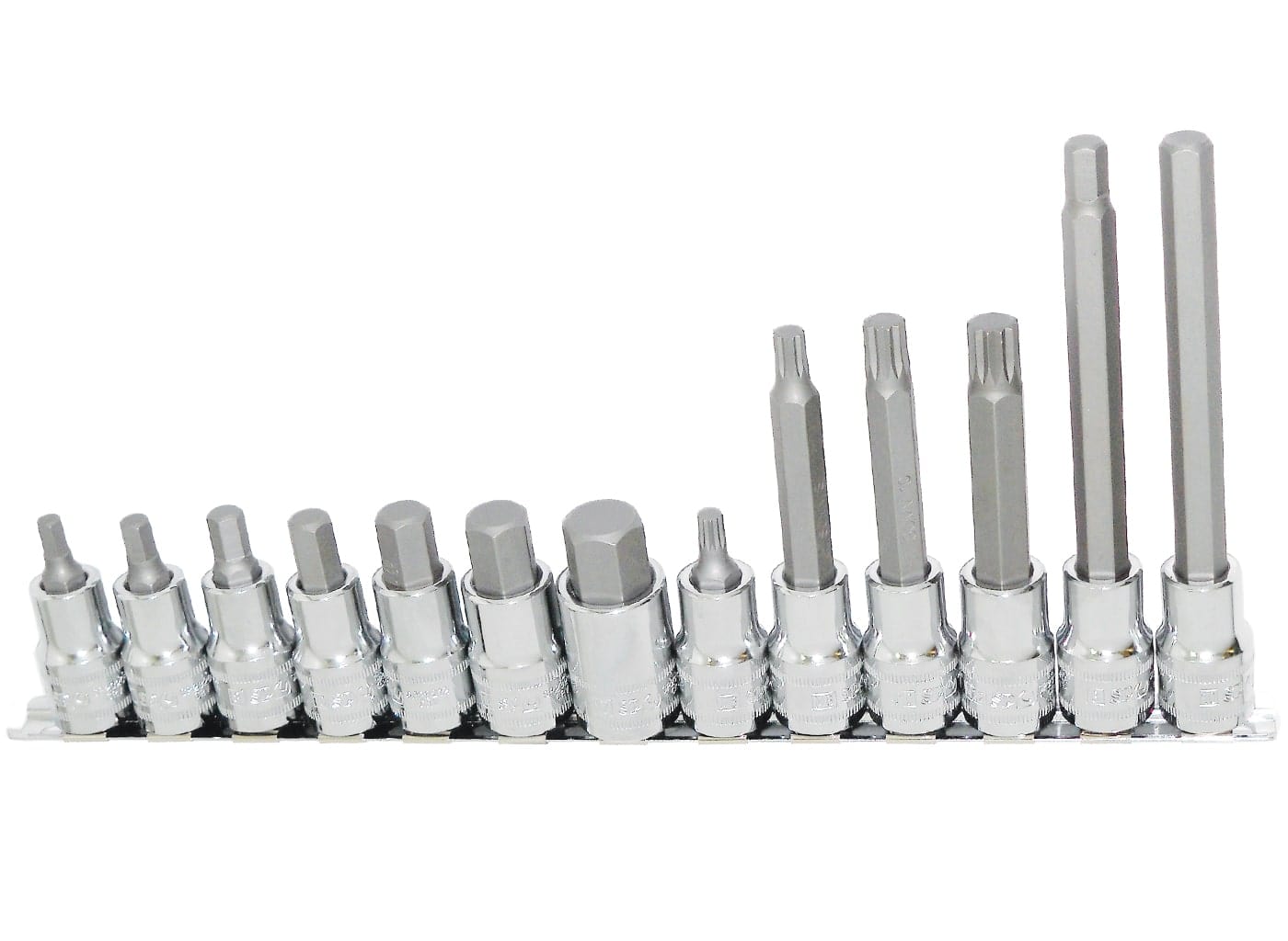 1/2"Drive INHEX/SPLINE Rail Set 13Pce Metric - SP20566 by SP Tools