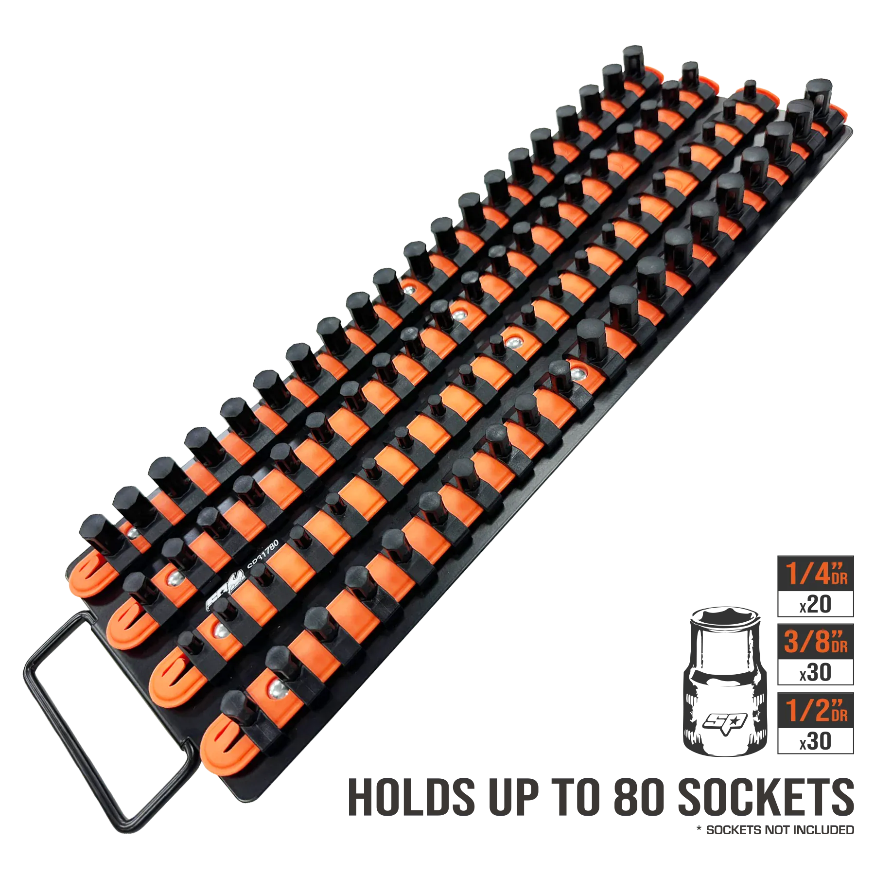 SP Tools 80 Socket Capacity Multi-Drive Locking Socket Tray SP31780