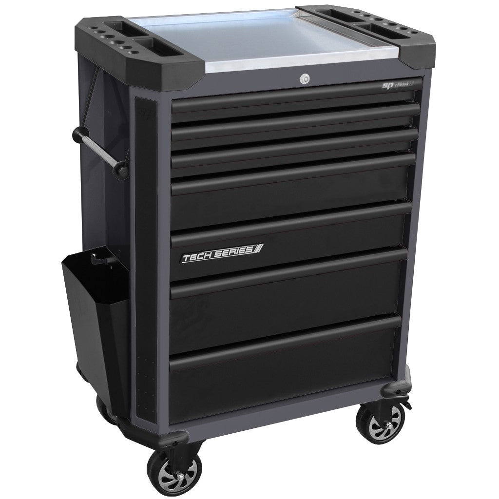 Tech Series Roller Cabinet 7 Drawer Diamond Black SP42255D by SP Tools