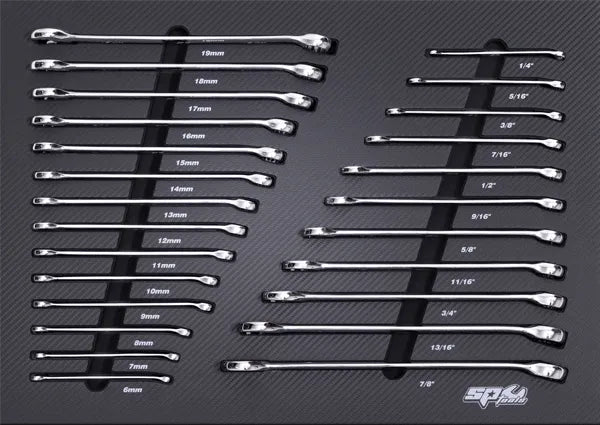 SP Tools 278Pce Metric and SAE 69" Apex Series Power Hutch Workstation Combo with EVA Foam Trays SP53002GY
