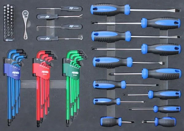SP Tools Custom Series 254Pce Metric and SAE Tool Kit PLUS EVA Foam Trays SP50123X