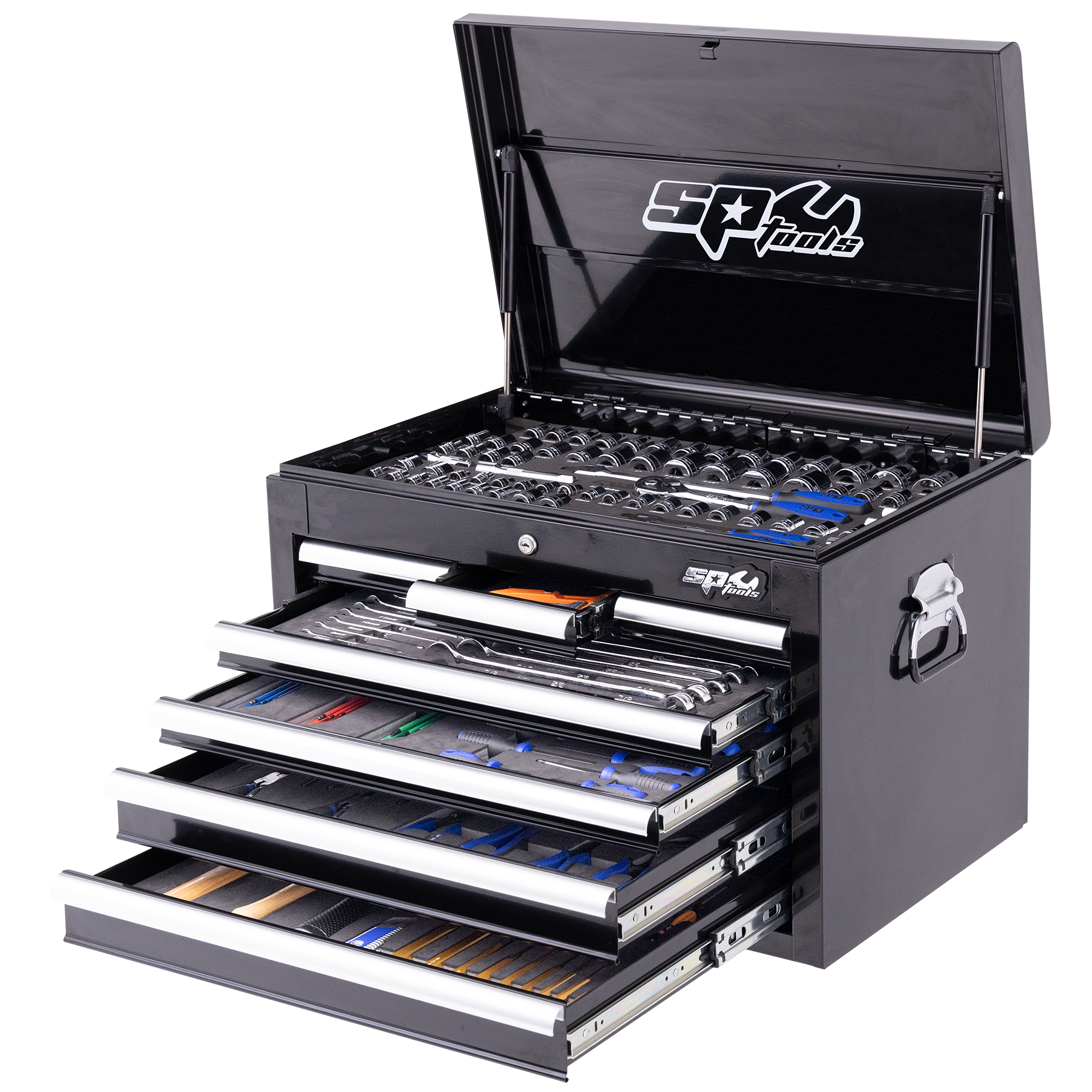 SP Tools Custom Series 254Pce Metric and SAE Tool Kit PLUS EVA Foam Trays SP50123X
