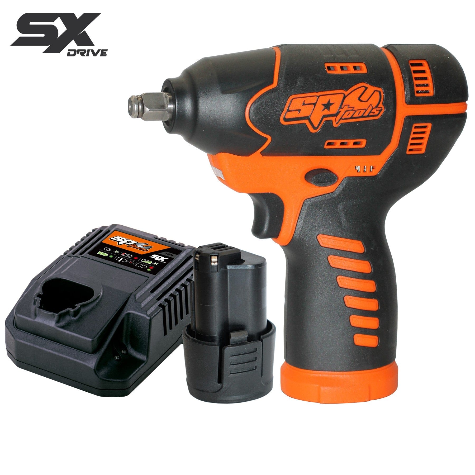 SP Tools 12v 2.5Ah 3/8"Dr SX Drive Impact Wrench Kit SP83113