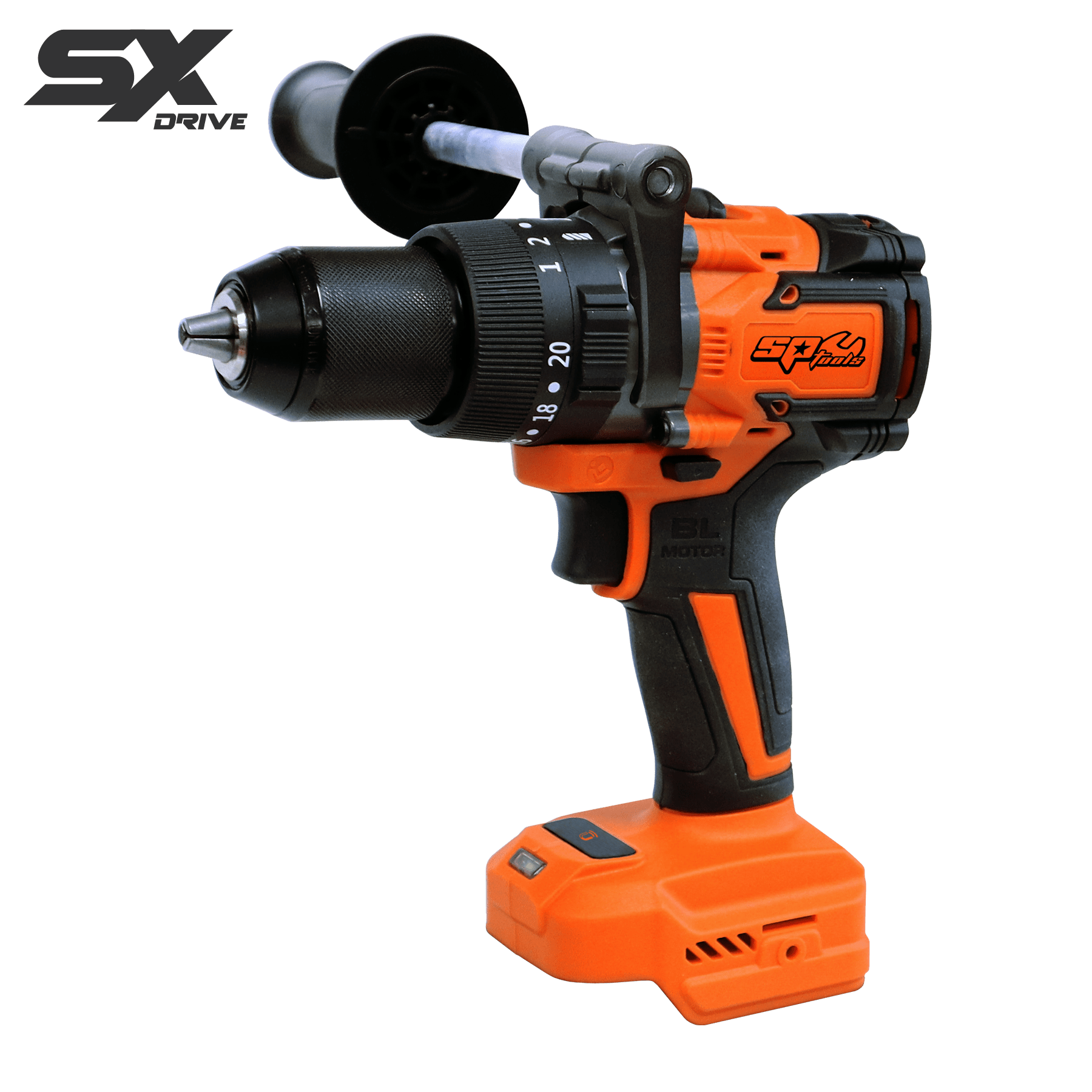 SP Tools SX Drive 18v 13mm (1/2") Brushless 2 Speed Hammer Drill Driver Skin Only SP83244BU